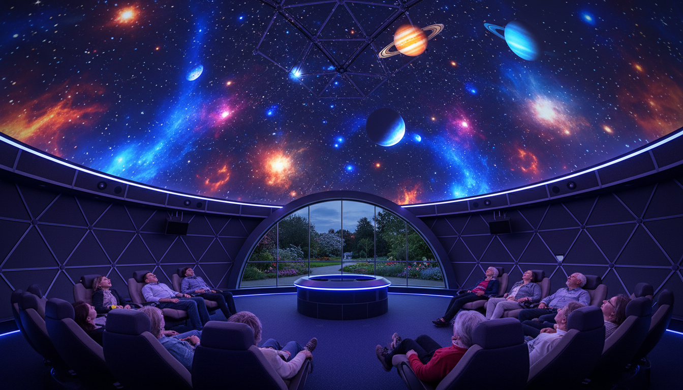 plongez dans l'univers fascinant des spectacles du planétarium au jardin des sciences et explorez les mystères de l'espace en famille ou entre amis.